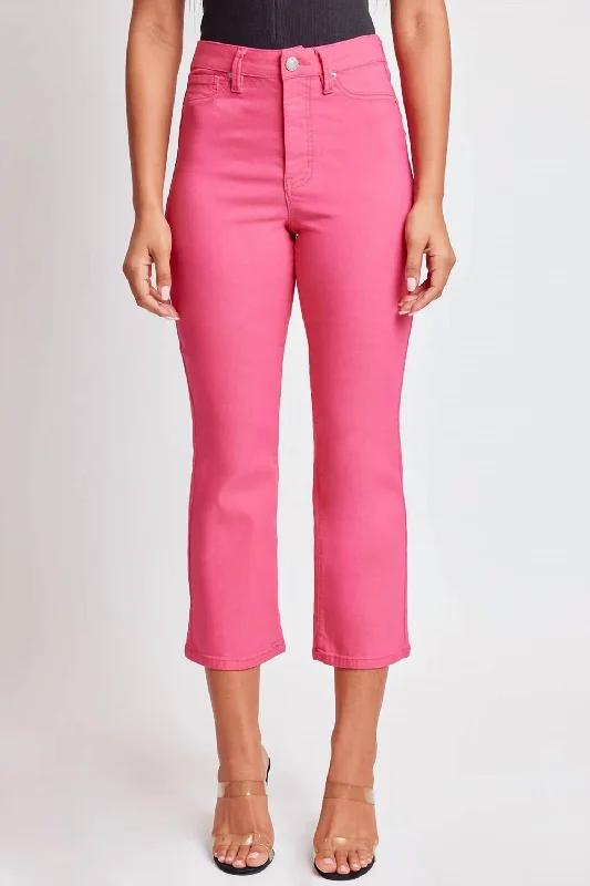 Exclusive Access Missy High-Rise Hyperstretch Wide Leg Jeans In Coral/pink