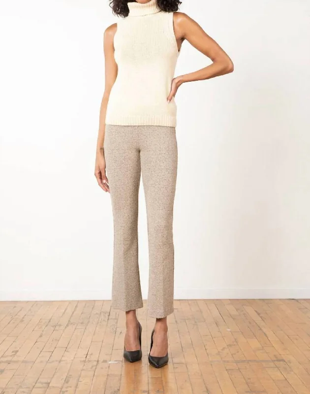 Savings Galore Leo Solid Boucle Pant In Biscuit