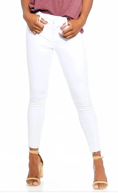 Clearance Event Distressed Skinny Jean In White