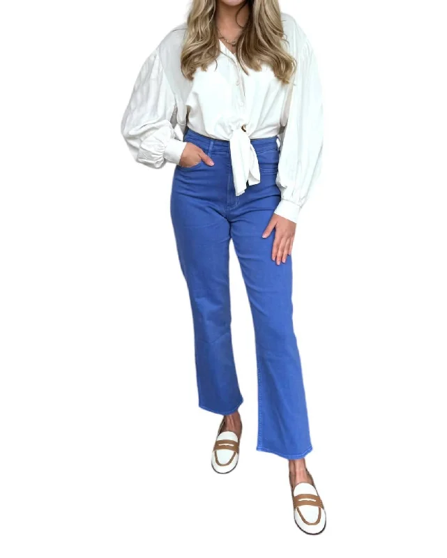 Closeout Sale 90S Super High Rise Ankle Straight Jeans In Blue Galactic Cobalt