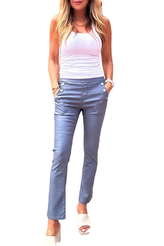 Get It Before It’s Gone Sofia Cropped Pants In Blue Check
