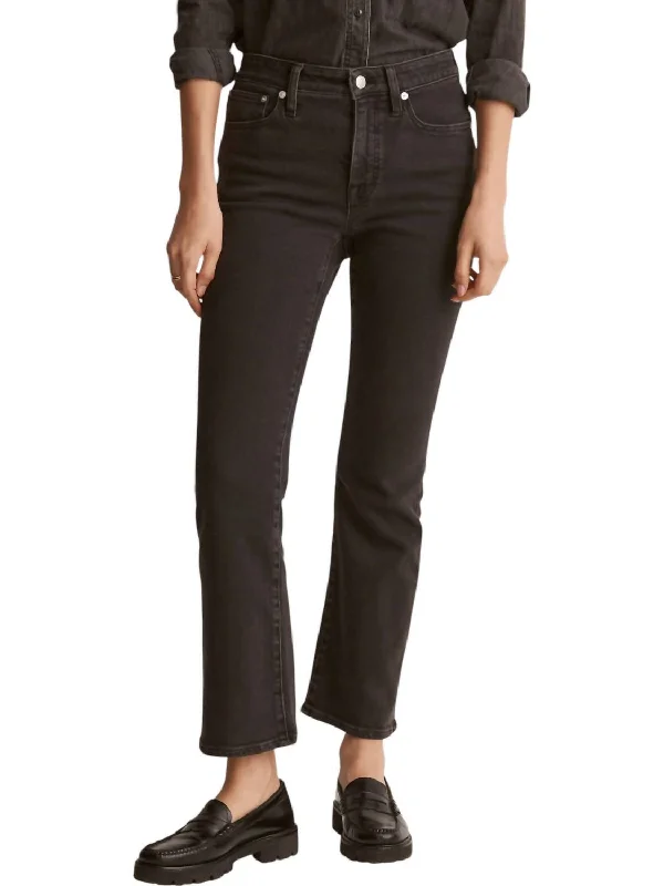 Special Buy Coated Kickout Crop Jeans In Black