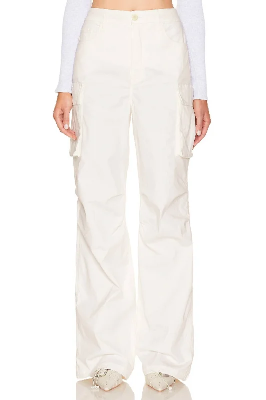 Mega Sale Baggy Cargo Pant In Cloud White