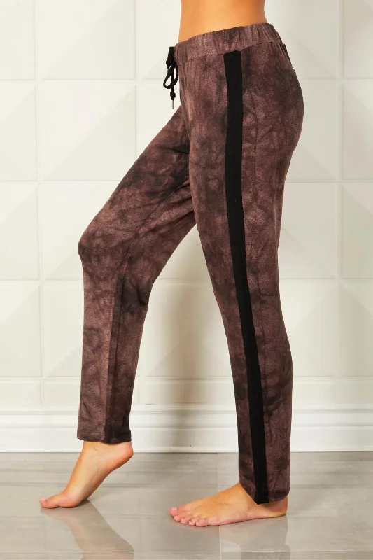 Low Prices Tie Dye Track Jogger In Suede Black