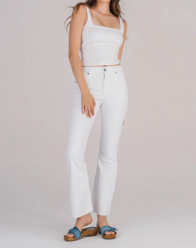 Holiday Sale Flare Jeans In White
