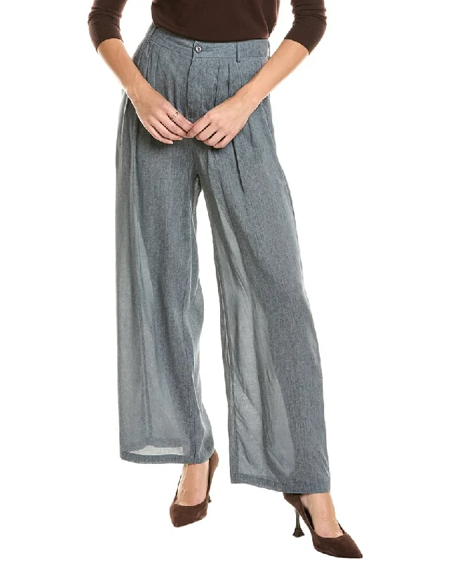 Best Choice Seraphina Pleated Linen-Blend Pant