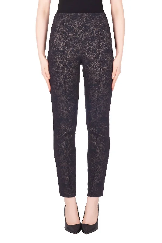 Super Bargain Pull On Metallic Pant In Black