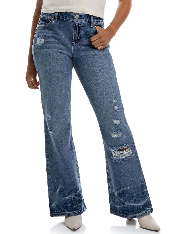 Price Meltdown Leilani Destructed Mini Boot 32" Jeans In 1822 Denim