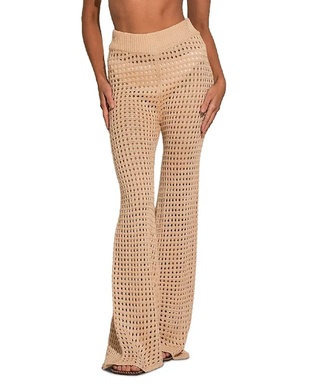 New Deal Kalena Crochet Pants In Natural
