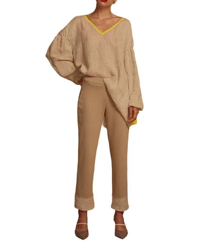 Daily Deals Tanua Cropped Pant In Dune/sand