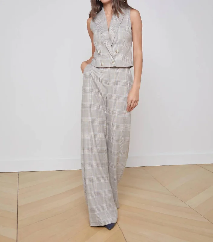 Weekend Price Cuts Galore Pilar Wide Leg Pant In Ivory/neutral Multi