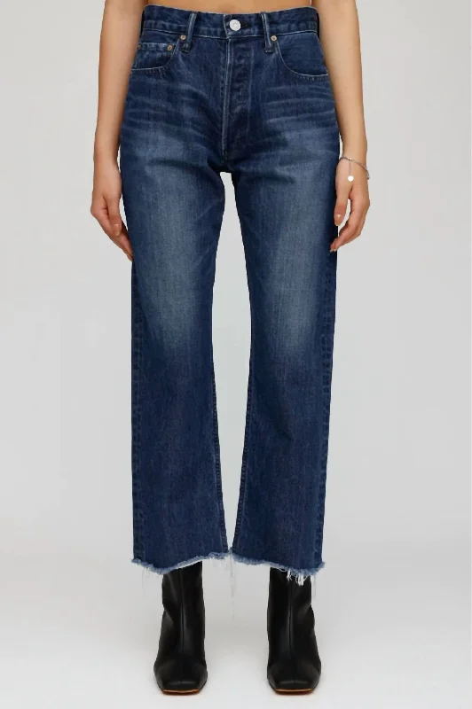 Weekend Special Capac Wide Straight Cropped Jean In Blue