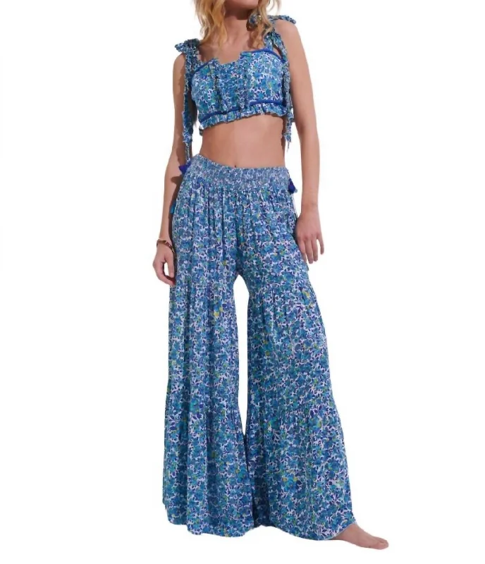 Amazing Deals Soledad Pant In Blue Ocean