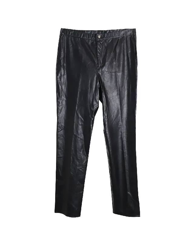 Weekend Bargains to Snag Isabel Marant Etoile Slim Fit Trousers in Black Faux Leather