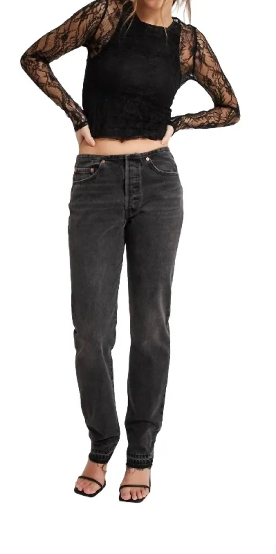 The Best Deal 501 Mini Waist Jeans In Black Dest