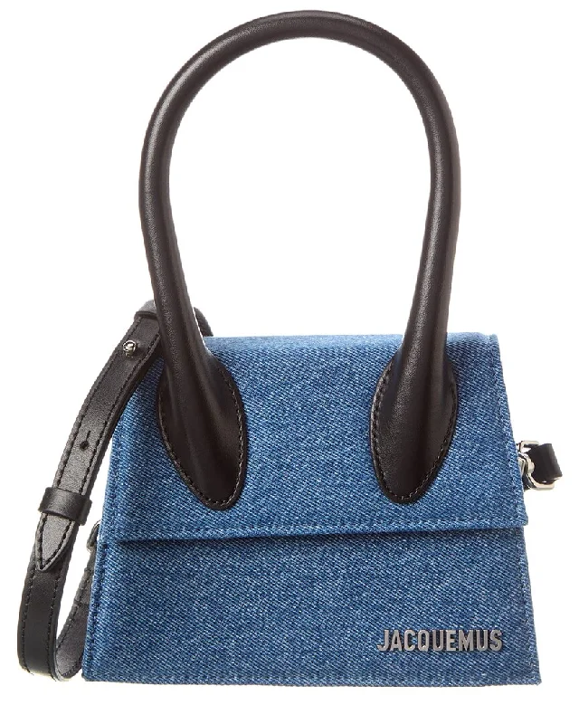 Unbeatable Deal Jacquemus Le Chiquito Moyen Denim & Leather Shoulder Bag