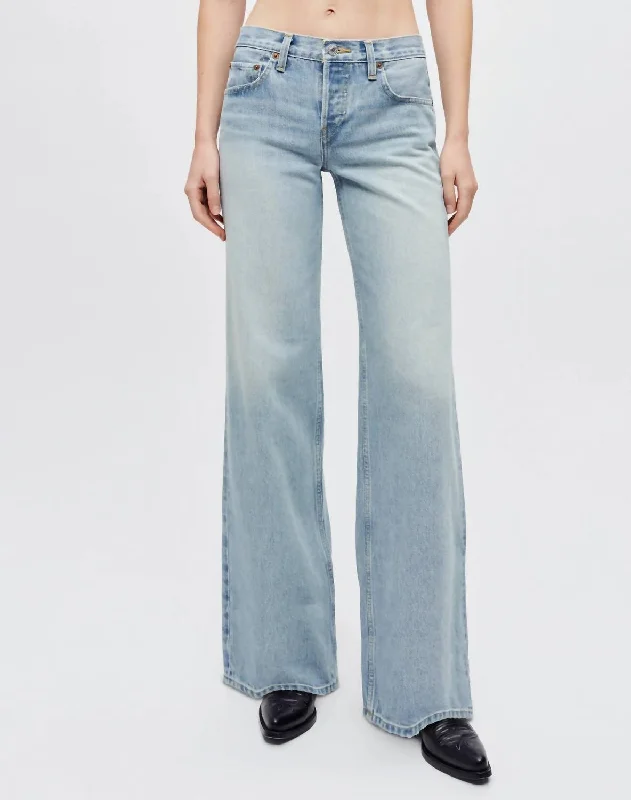 Deep Savings Mid Rise Wide Leg Jeans In Mojave