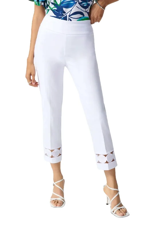 Stock Clearance Millennium Crop Pant In White