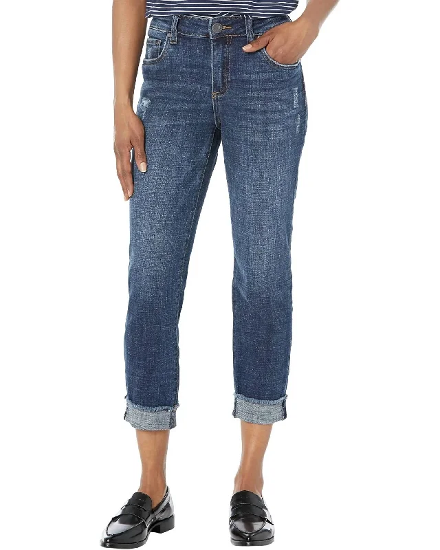 Mega Discount Amy Crop Straight Leg Jeans In Bubbly