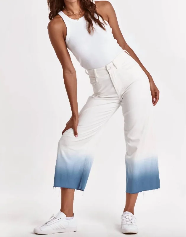 Price Smash Audrey Crop Wide Leg In Misty Snow
