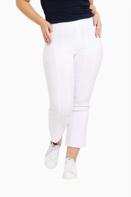 Super Deal Pintuck Flared Pant In White