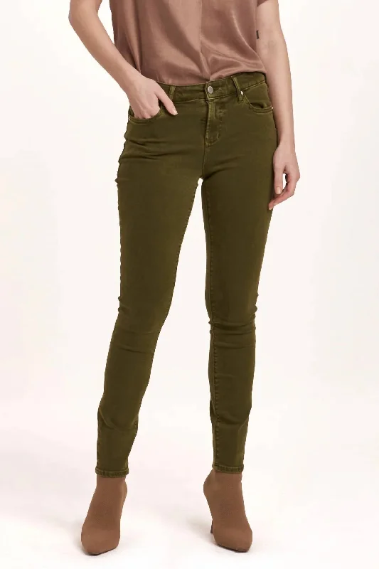 Exclusive Online Offer Gisele Skinny Mid Rise Ankle Jeans In Sage Vine