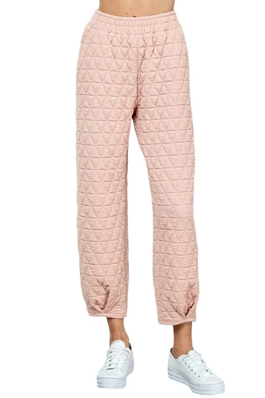 Great Deals Quilted Jogger In Blush