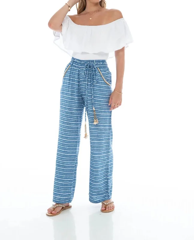 Hurry Up Destin Pants In Blue