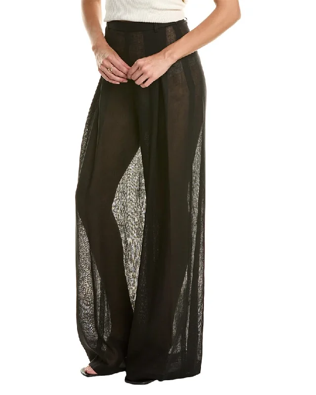 Seasonal Sale Michael Kors Collection Garza Crepe Linen Palazzo Pant