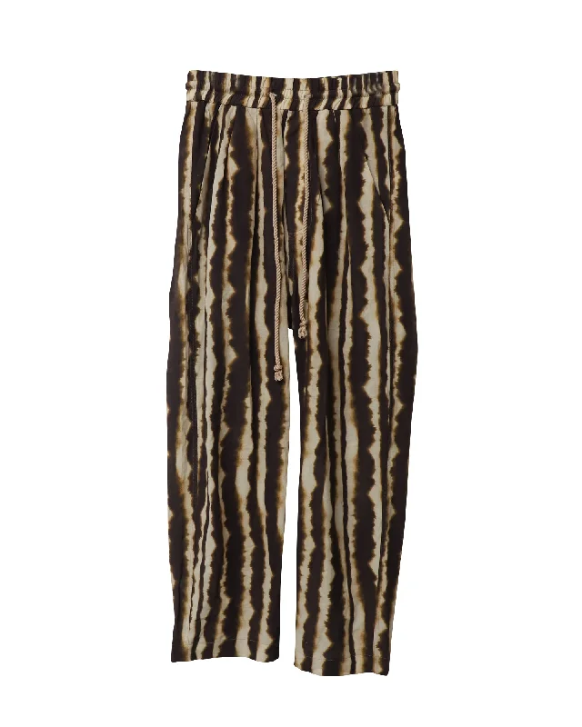 Great Deals Nanushka Jiro Printed Pants in Brown Cotton