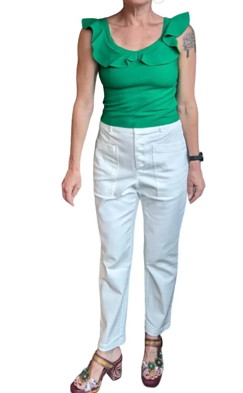 Closeout Deal Utility Pants In White Wash