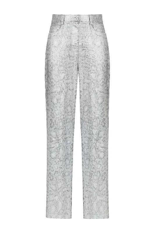 Bargain Prices Silver Snake Print Pants
