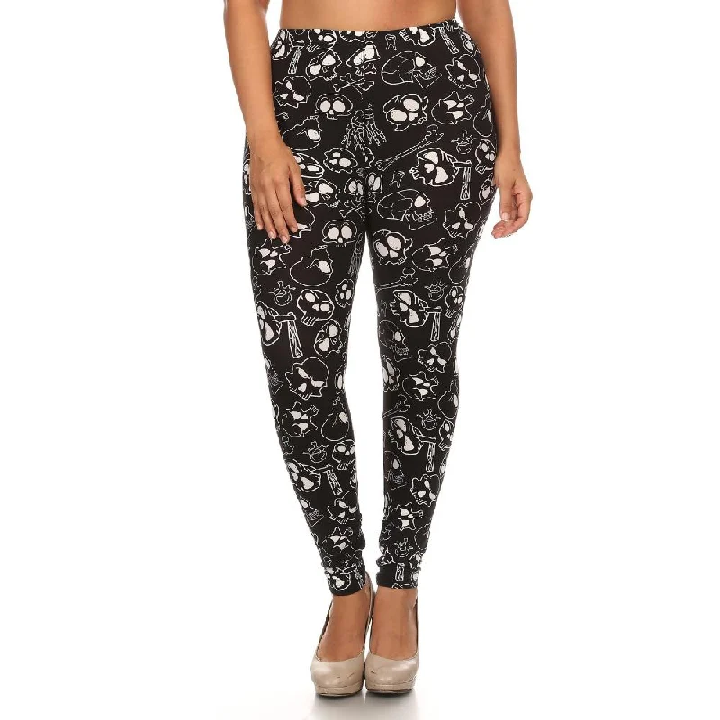 Weekend Deals That Thrill Plus Size Print, Full Length Leggings In A Fitted Style With A Banded High Waist Weekend Deals That Thrill Plus Size Print, Full Length Leggings In A Fitted Style With A Banded High Waist