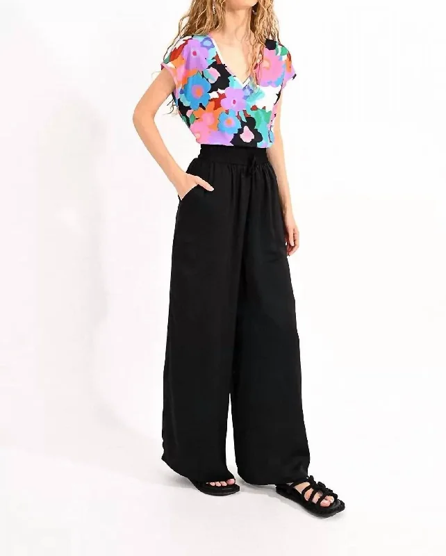 Overstock Clearance Palazzo Pants In Black