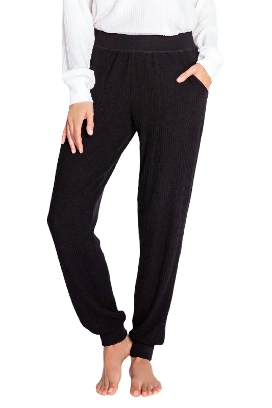 Year-End Sale Plush And Thermal Sweatpants In Black