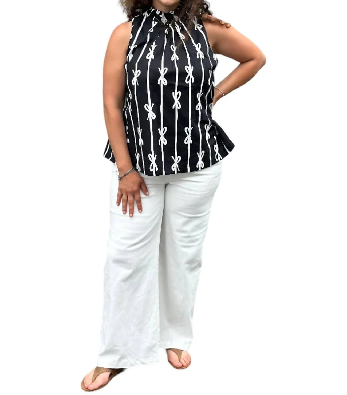Deal Explosion Twill Wide Leg Pants In White