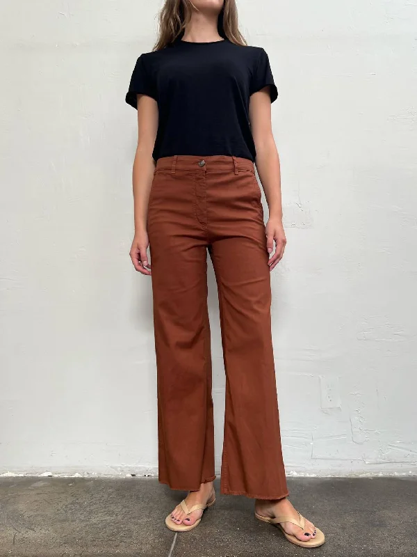 Exclusive Deal Kait Hi-Waisted Jean In Stretch Twill In Harissa