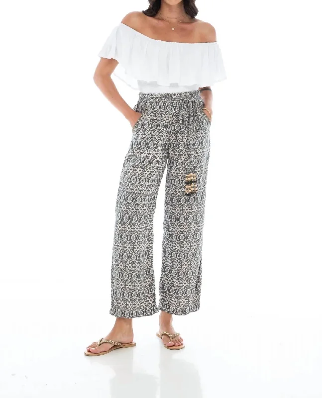 Super Discount Ikat Pants In Grey