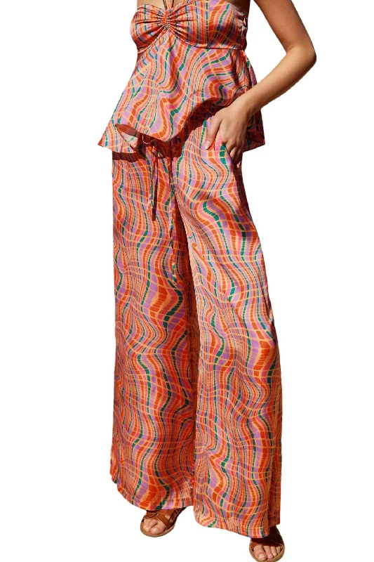 While Supplies Last Wide Leg Pull On Pants In Disco Animal