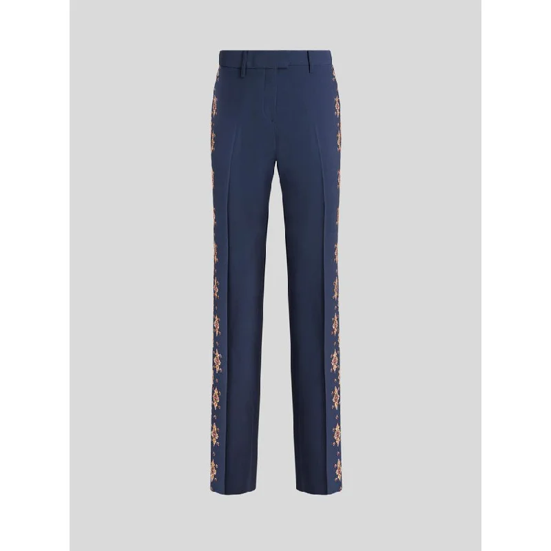Can't Miss TAILORED TROUSERS WITH PRINTED TAPES
