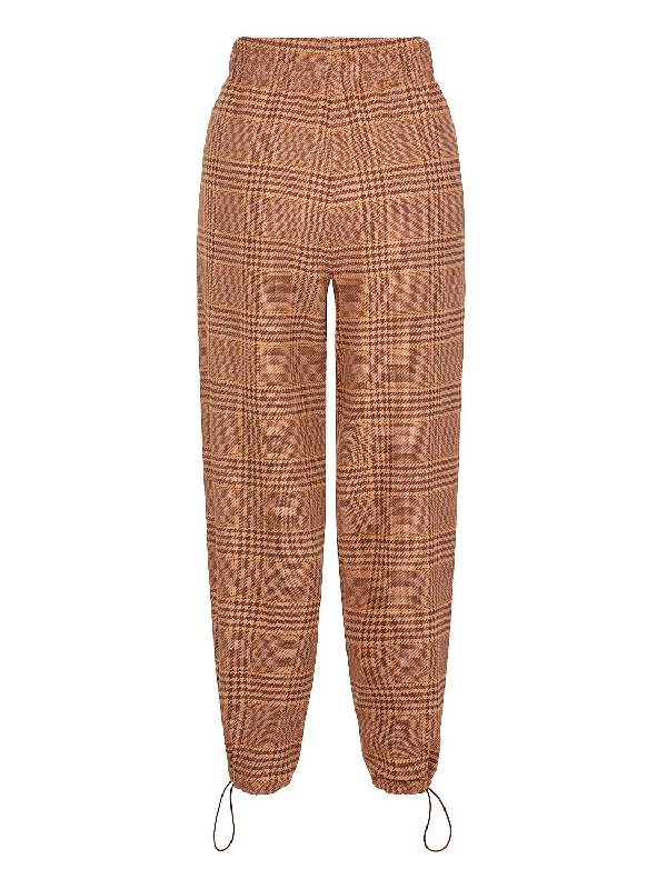 Hurry Up Plaid Jogger Pants