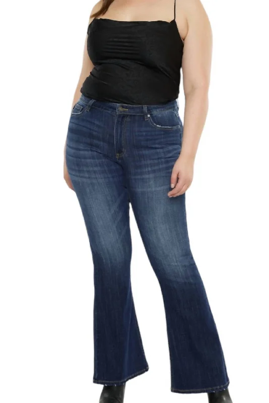 Weekend Offers You Can't Ignore Caity Curvy Denim Flare Jeans In Dark
