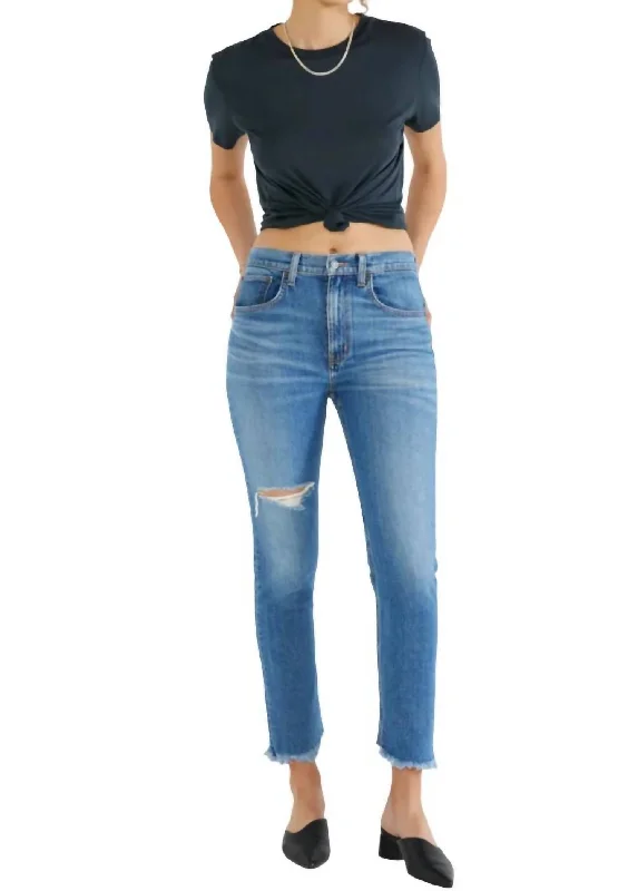 Weekend Price Cuts Galore Scarlet Mid Rise Slim Jeans In Midnight Frost