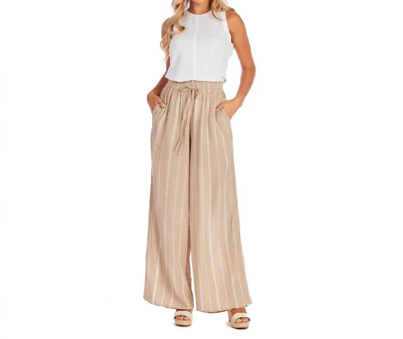 Weekend Specials to Grab Emily Smocked Trousers In Tan