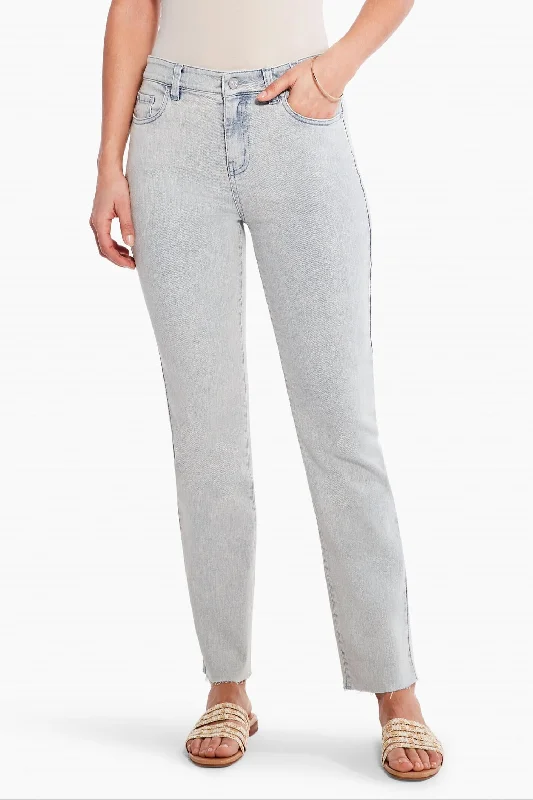 Quick Sale Mid Rise Straight Ankle Jean In Salt