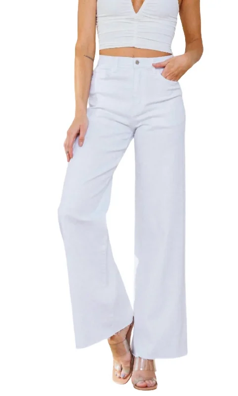 Weekend Shopping Made Better Kinsley Mid Rise Ultra Flare Jeans In Le Blanc