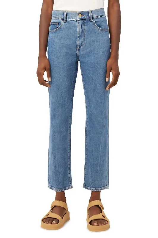 Weekend Specials to Snag Patti Straight High Rise Jeans In Blue Rapids