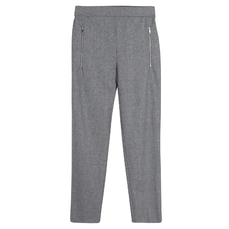 Great Deal Stella McCartney Straight-Leg Trousers in Grey Wool