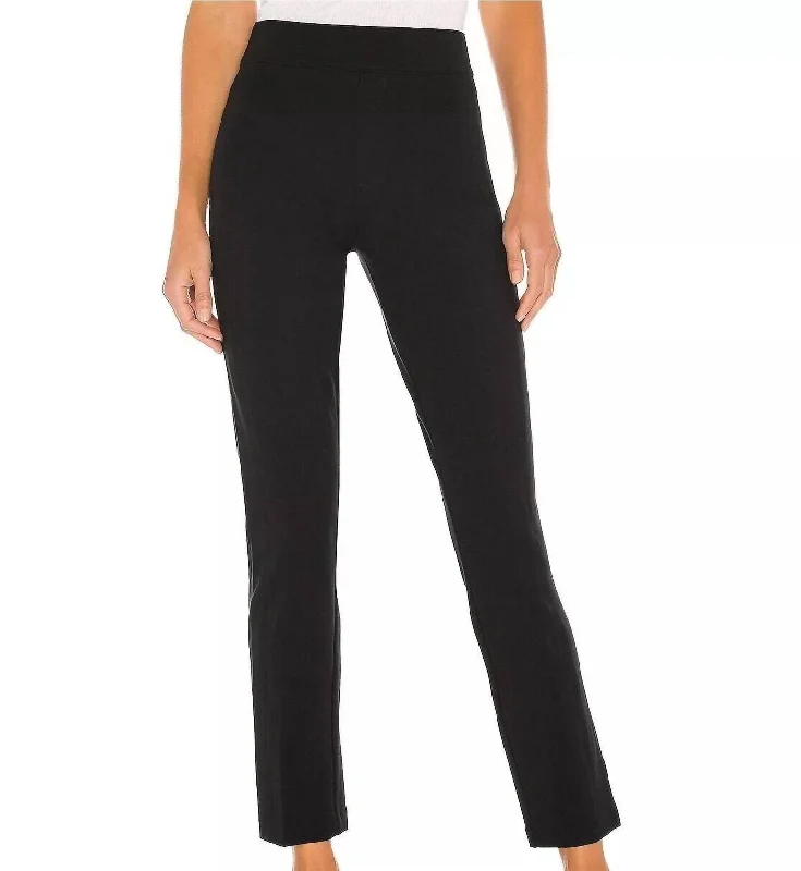 Discount Mania Perfect Ponte Slim Straight Pant In Classic Black