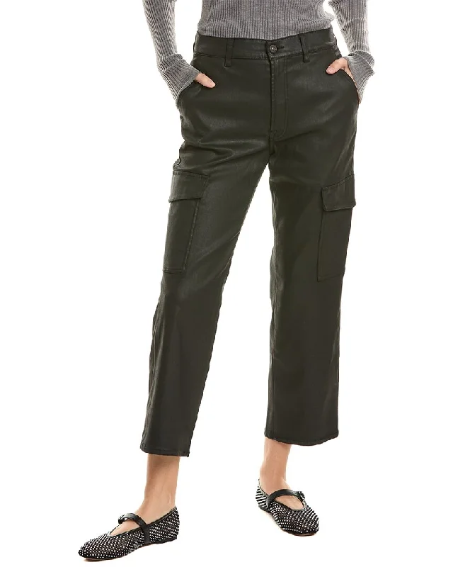 New Deals 7 For All Mankind Logan Coated Black Cargo Jean